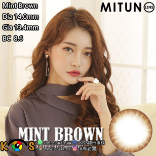 Mitunolens Mint Brown ミント ブラウン 1年用 14.0mm